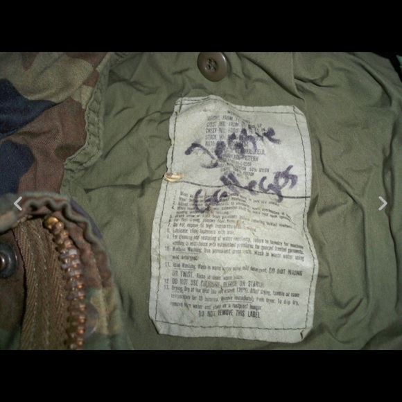 Vtg 80s US Army Camo Cold Weather Jacket Mens Med - Picture 4 of 8